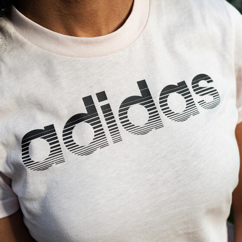 T-SHIRT DE FITNESS SOFT TRAINING MULHER ADIDAS ROSA