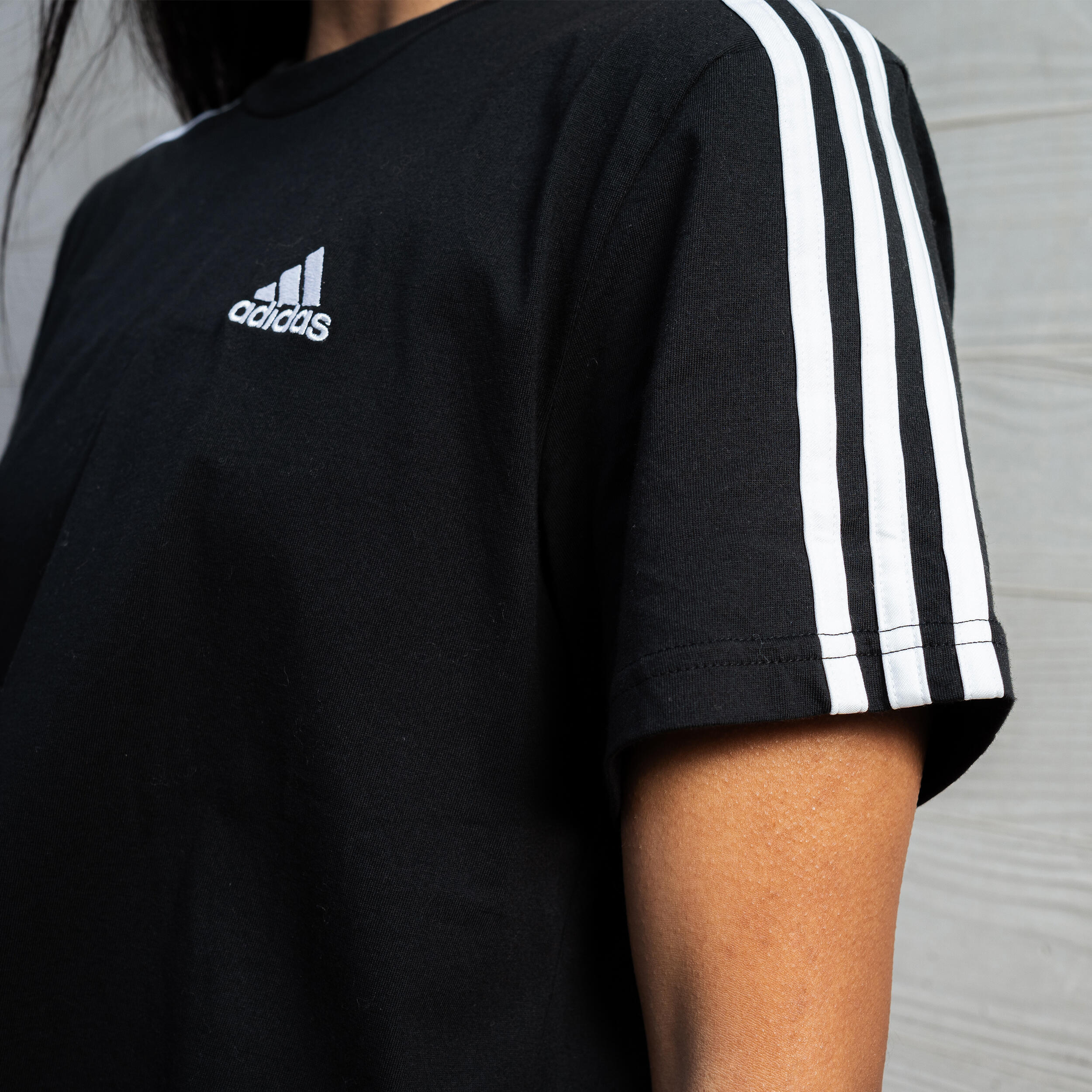 T-SHIRT CROP FITNESS SOFT TRAINING ADIDAS WOMEN BLACK