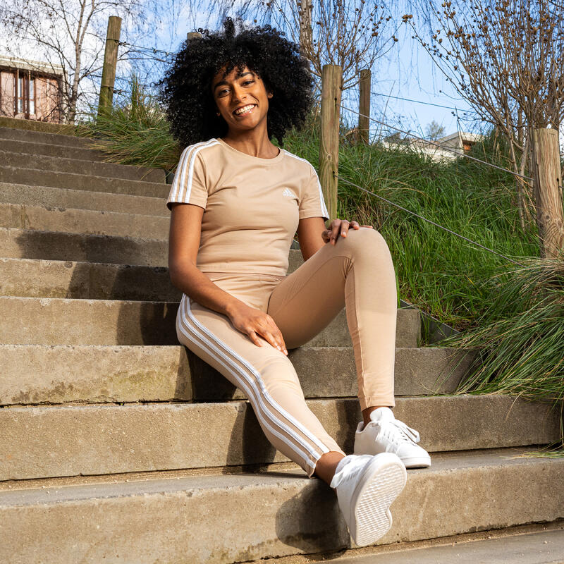 ADIDAS T-Shirt Damen Crop Slim - beige