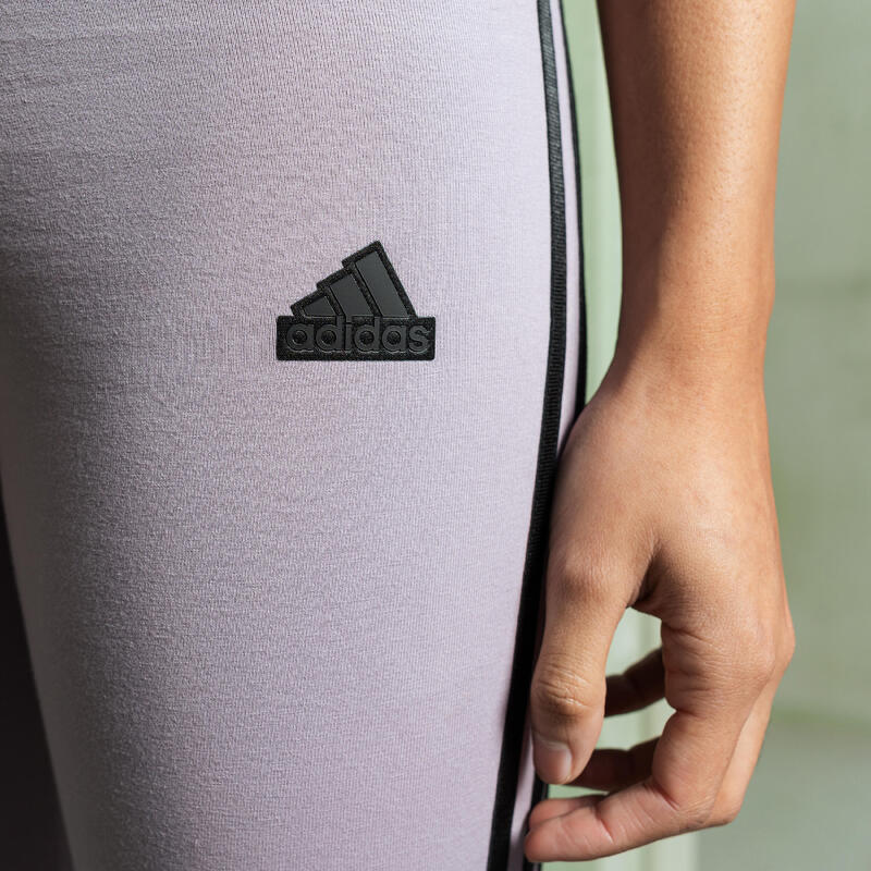 Legging voor fitness en soft training dames Future Icons vijgenpaars