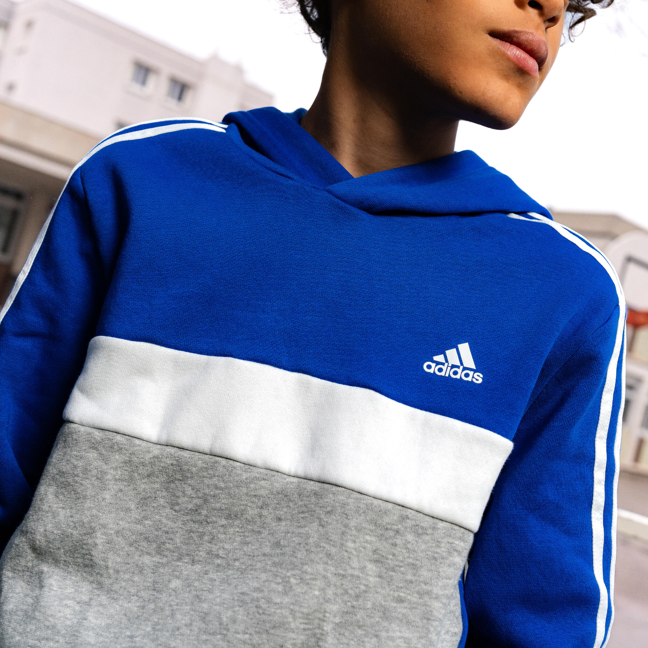 SWEAT à capuche adidas enfant Bleu 9/11