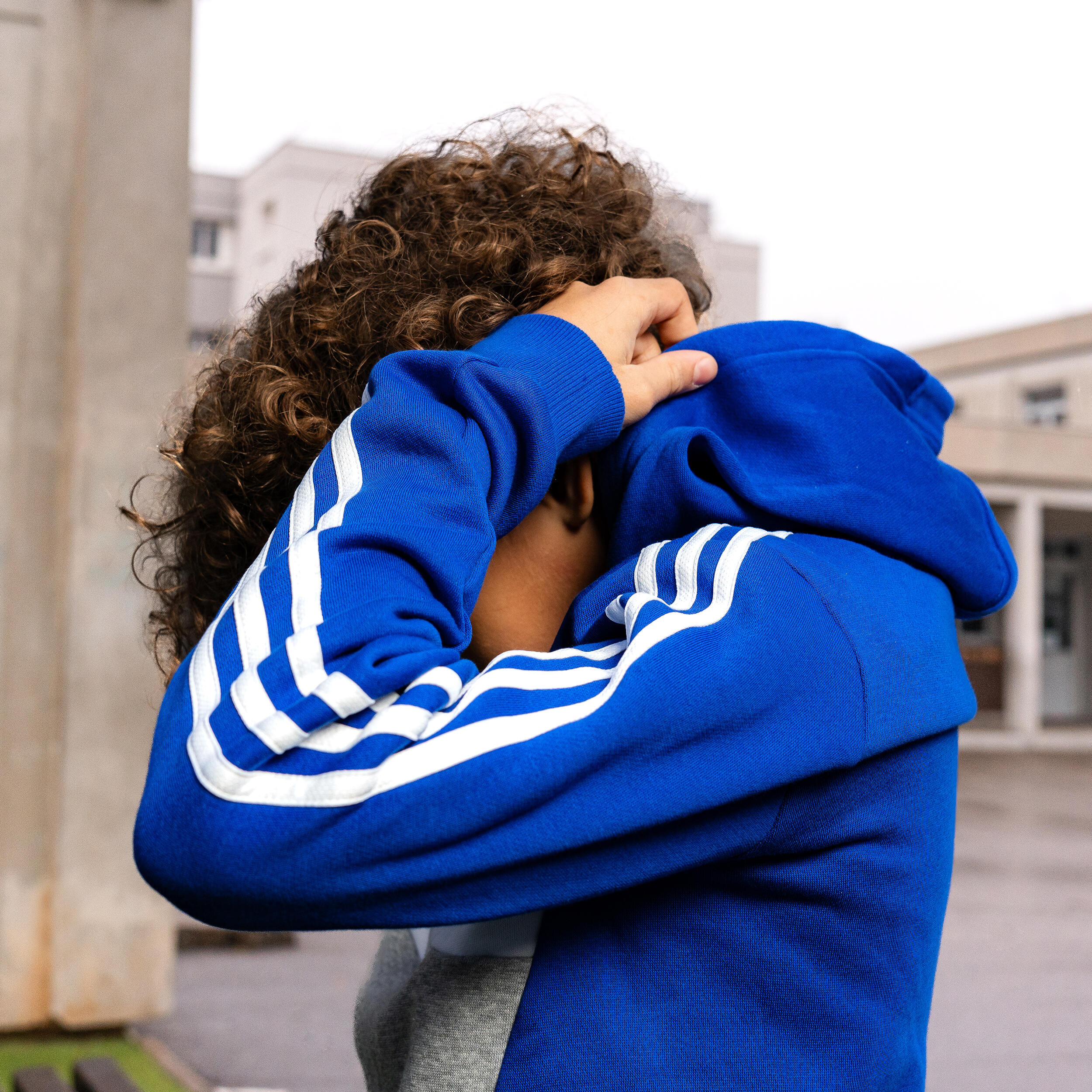 Sudadera Adidas Ninos Azul Capucha Decathlon