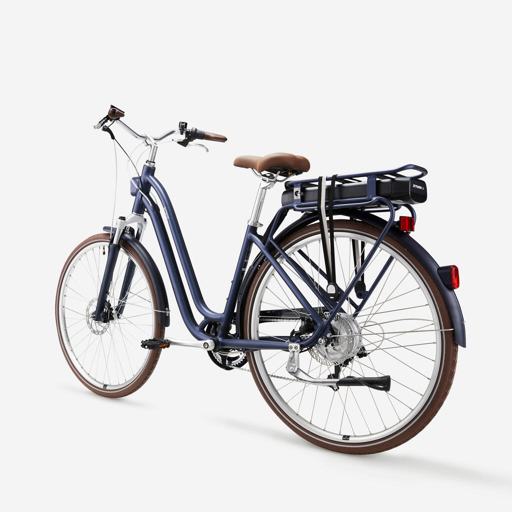 Low Frame Electric Town Bike Elops 900 E - Dark Blue