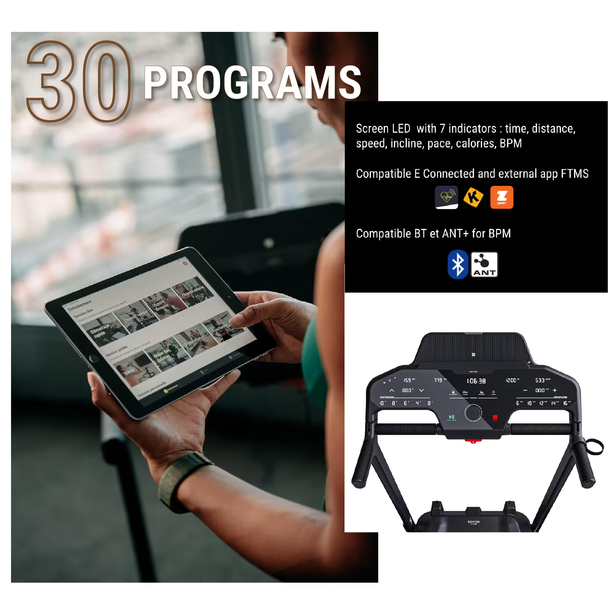 Treadmill Upto 16 kmph, Smart, Foldable, Supports upto 130kg, Run500 - Black