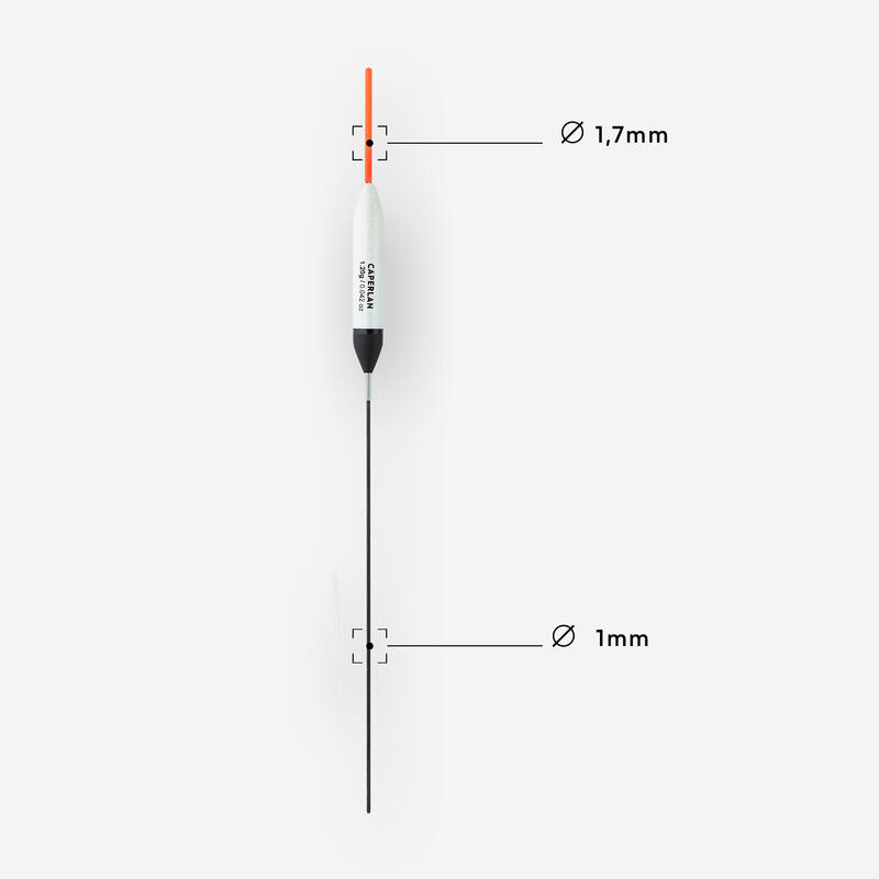 LOT DE 2 FLOTTEURS PF - F900 C12 1,2gr POUR LA PECHE DE LA CARPE AU COUP
