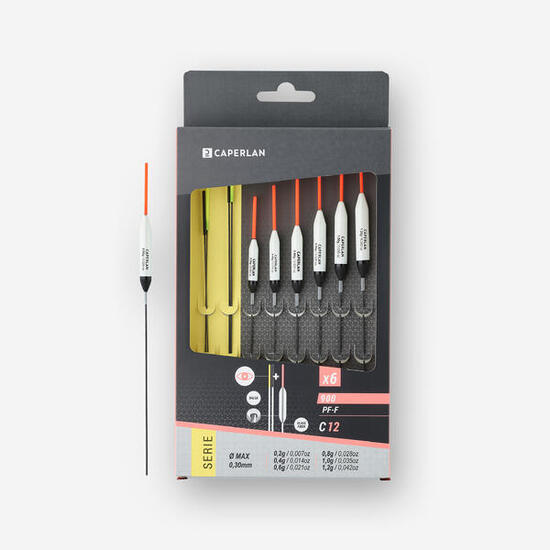 SERIE DE FLOTTEURS PF F900 C12 POUR LA PÊCHE DE LA CARPE AU COUP