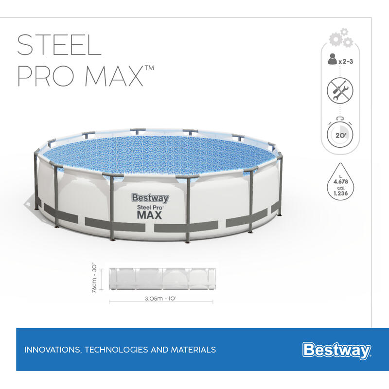 PISCINA STEEL PRO MAX CIRCULAR 305X76 + bomba e filtro