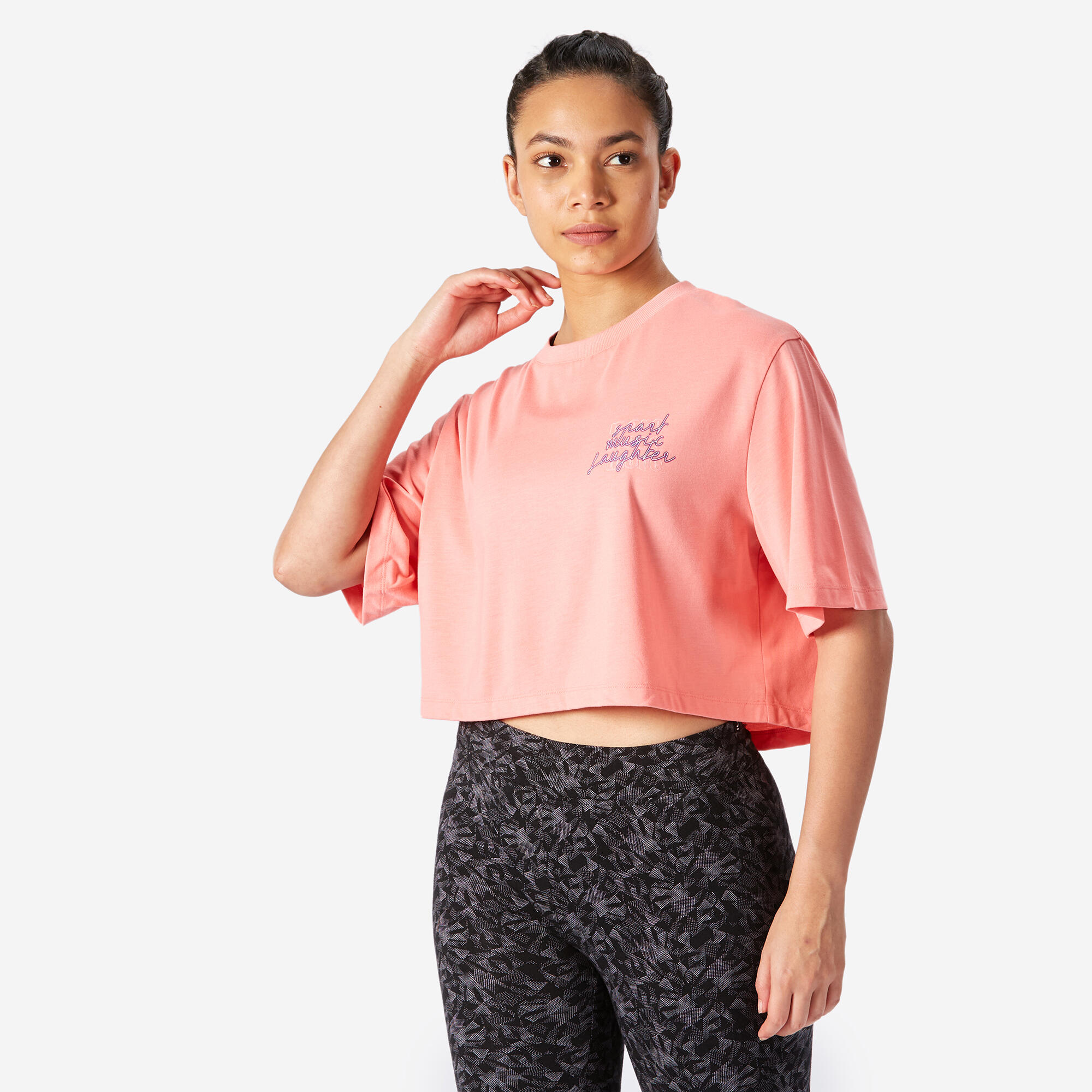 domyos Refurbished Women Crop Top Lychee Pink - Condition A-picture-14