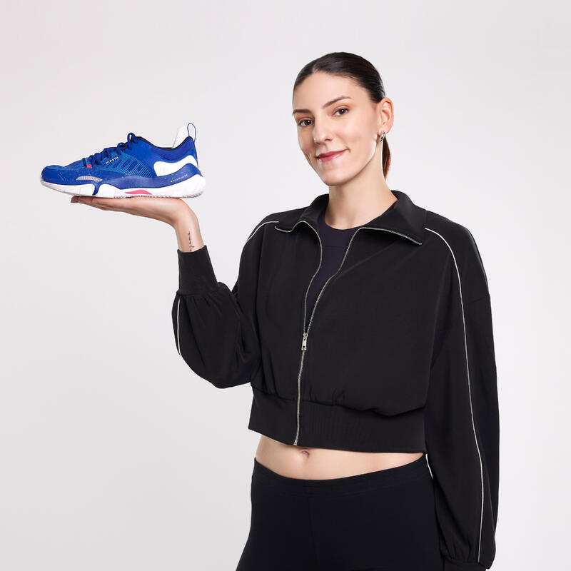 Chaussures de volleyball adulte - cushion basses bleu
