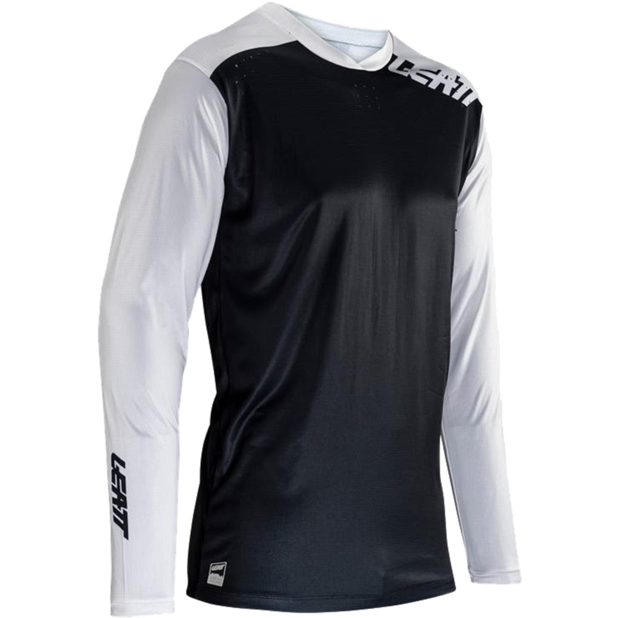 T-shirt manches longues Homme - Leat MTB Enduro 4.0 Jersey Noir /Blanc 1/2