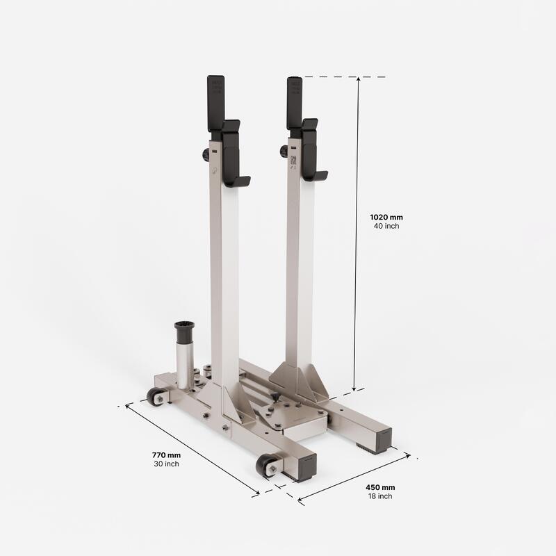 Rack Musculación 120 kg Plegable 2 s Ultracompacto