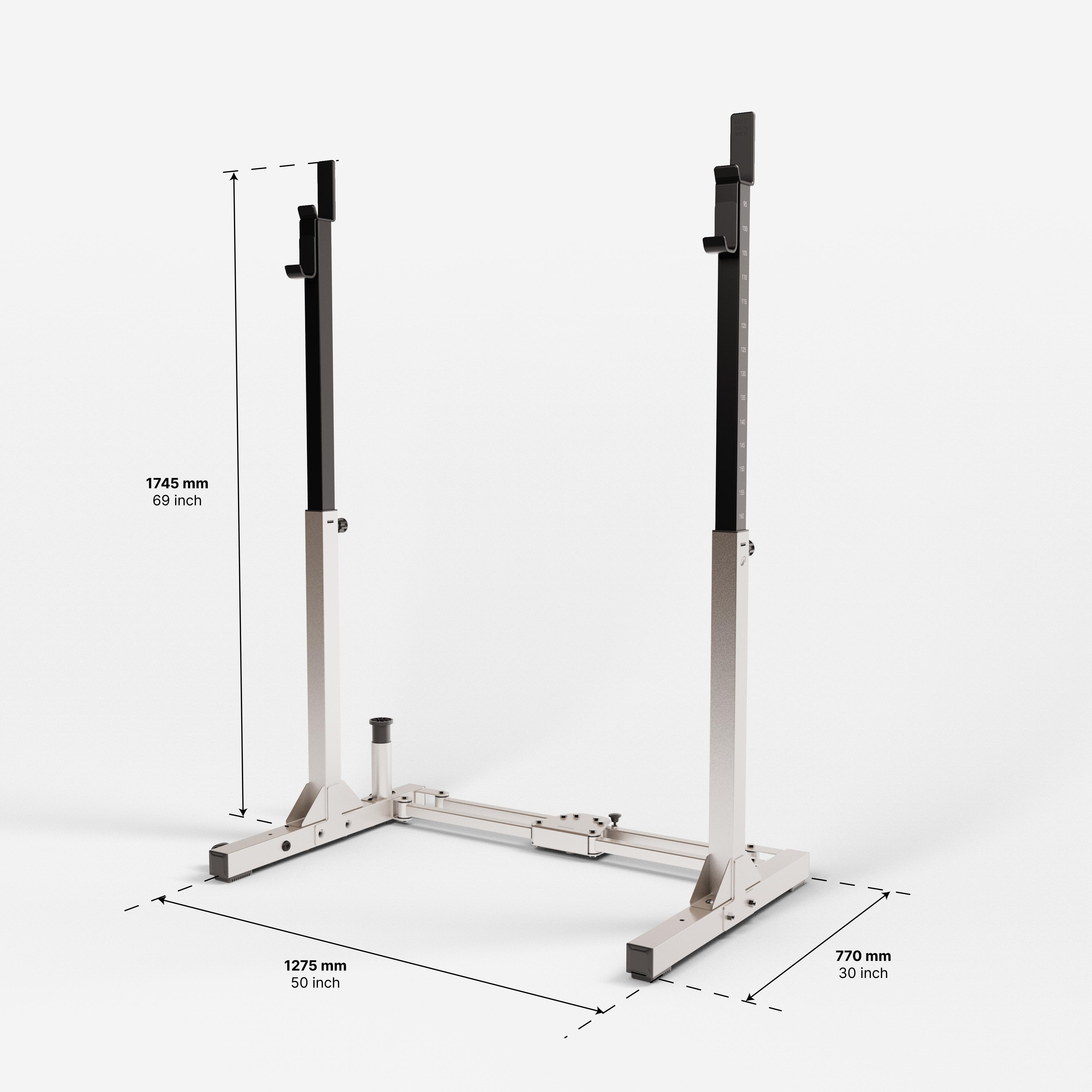 Ultra-compact, 2-sec folding 120 kg weight rack