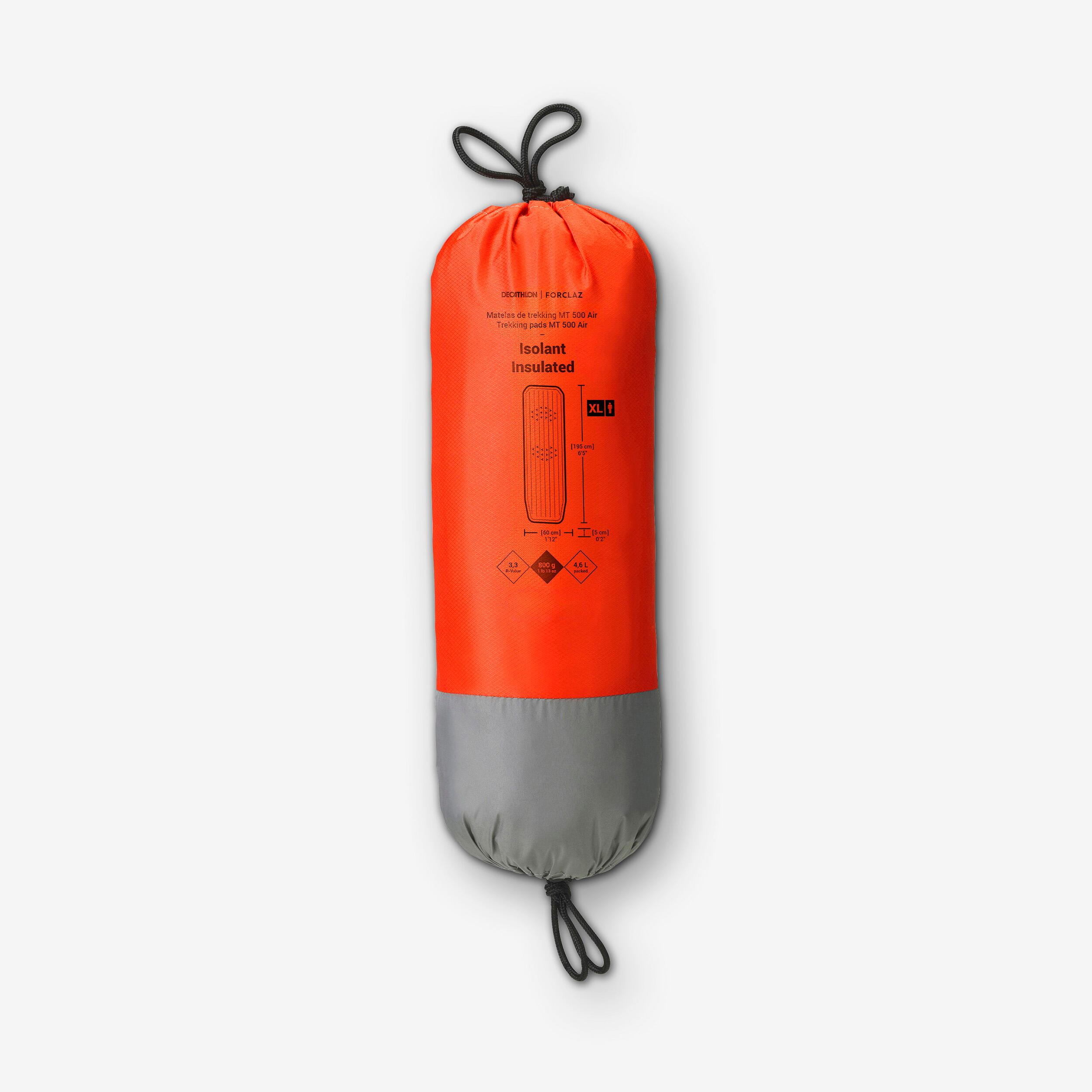 Trekking Inflatable Mattress MT500 Air Insulator XL - 195 x 60 cm - 1 Person 5/6