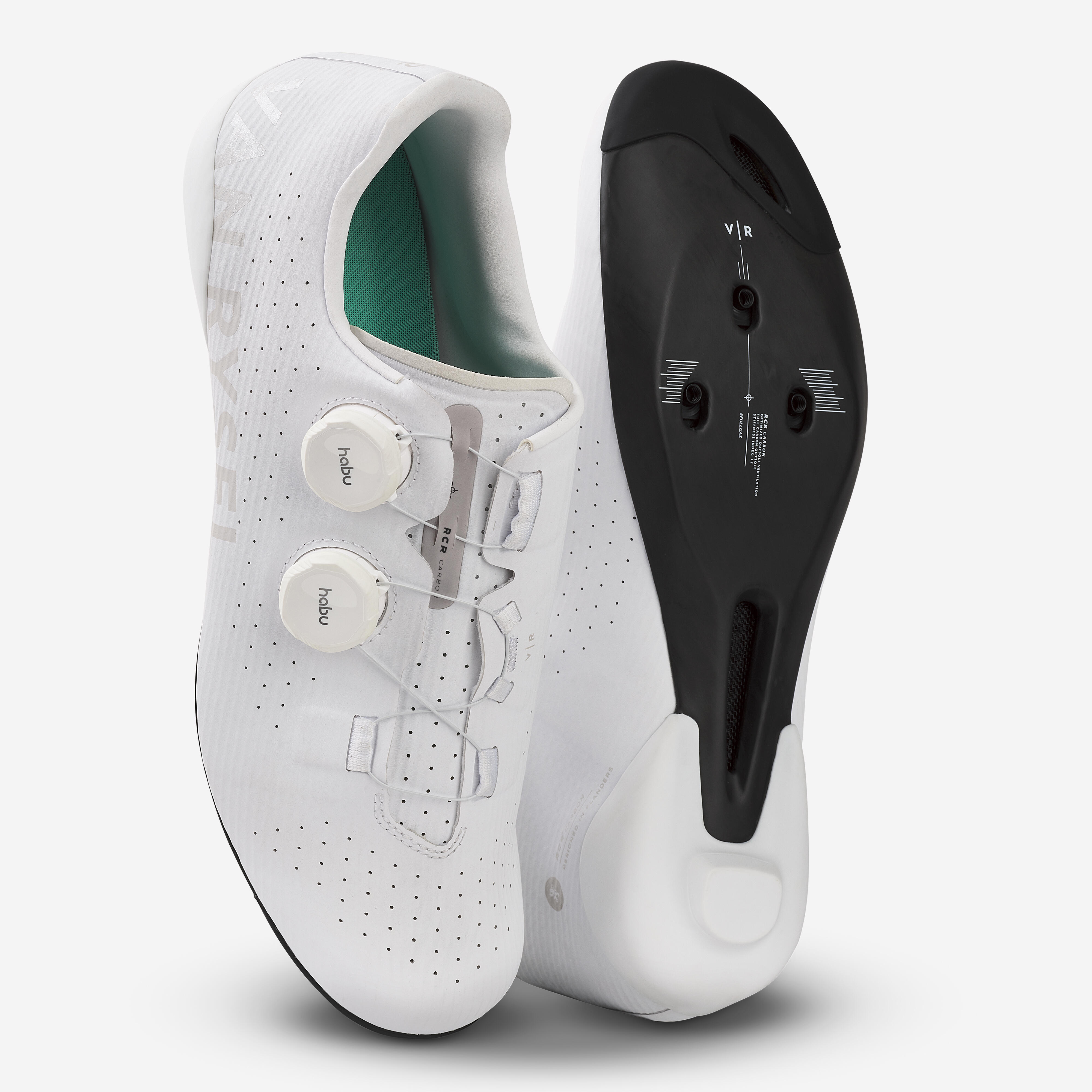 Van Rysel RCR road cycling shoes white