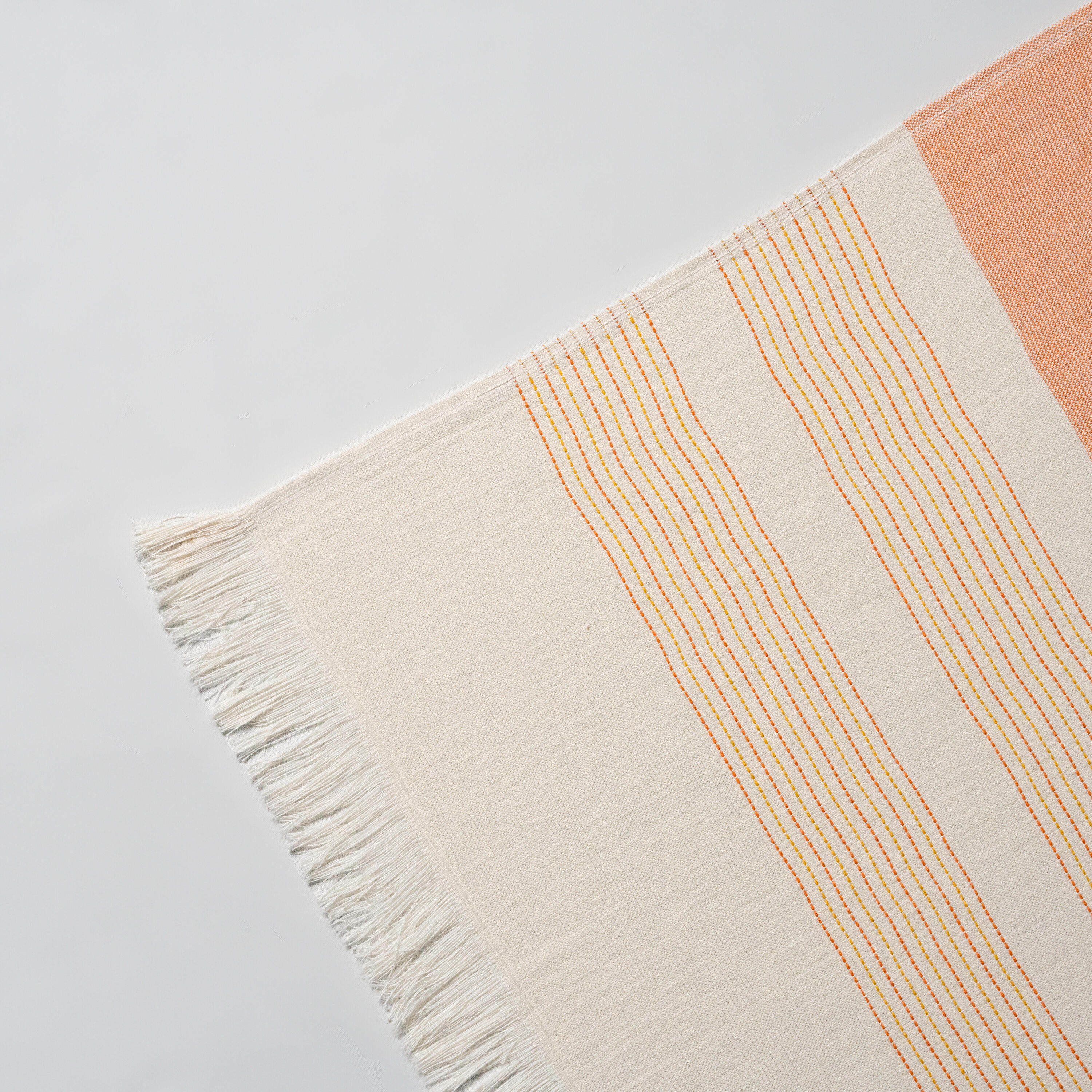 Toalha Fouta 86x170 Algodão BCI - Riscas Salmão 4/7