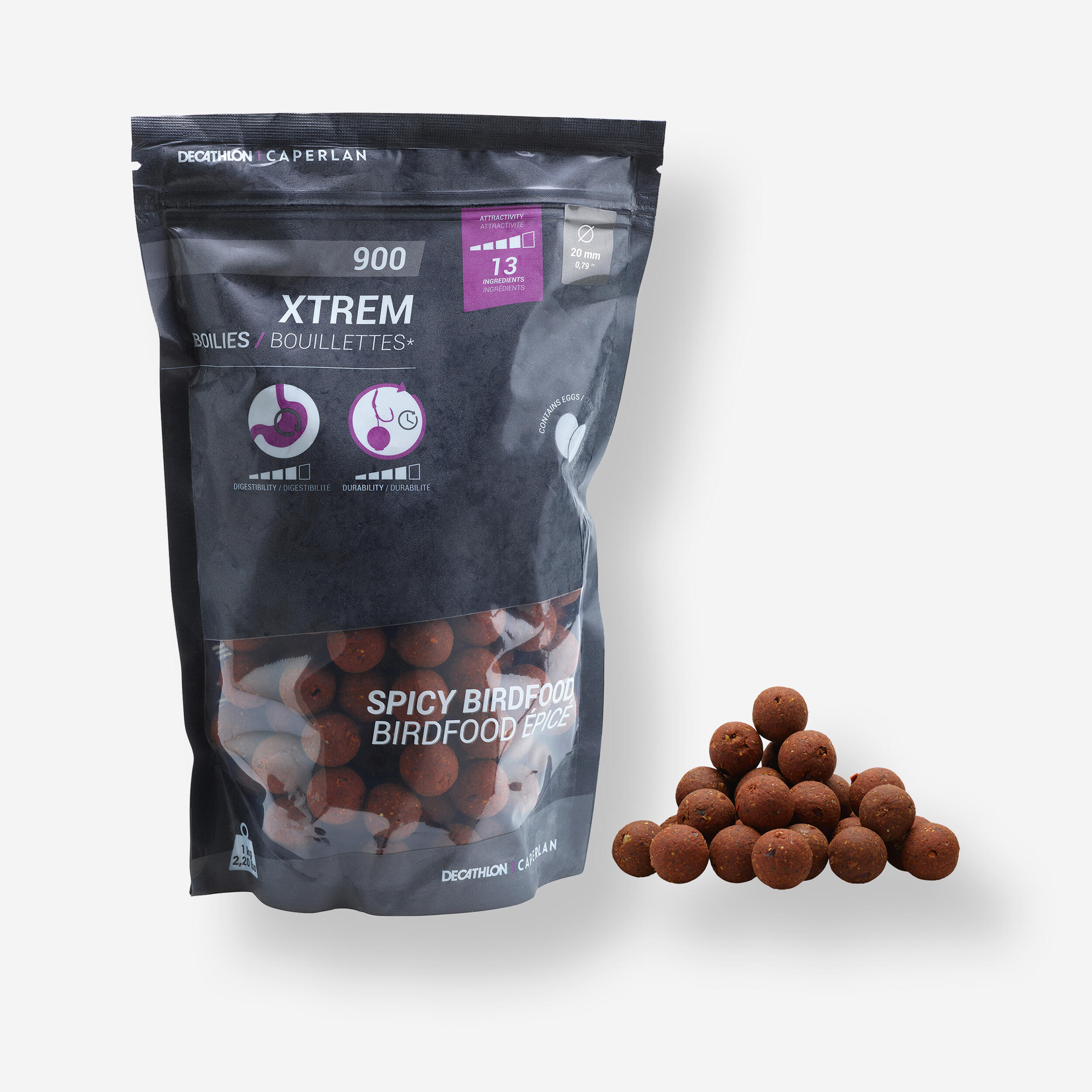 Boilies Carpfishing Xtrem 900 Spicy 20 mm 1 kg 3/3