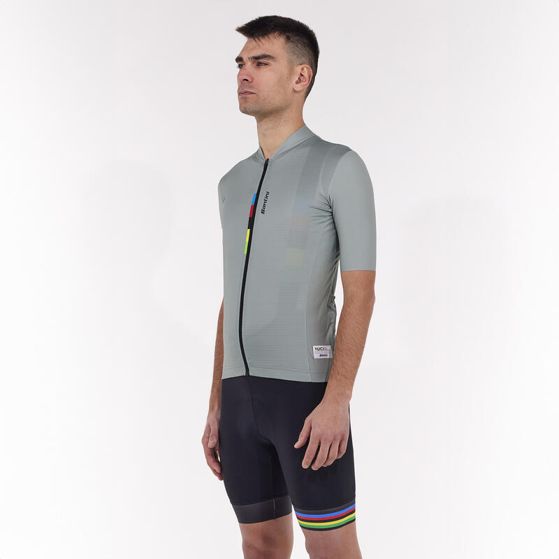 Maglia Ciclismo Uomo Santini Salvia UCI Rainbow