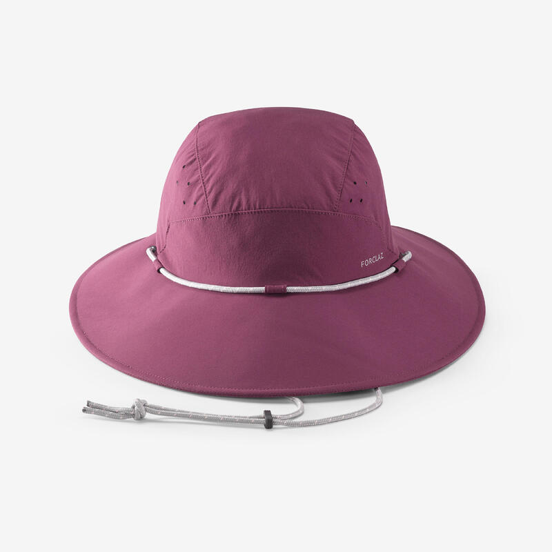 Dámský turistický klobouk s UV ochranu 500 fialový 
