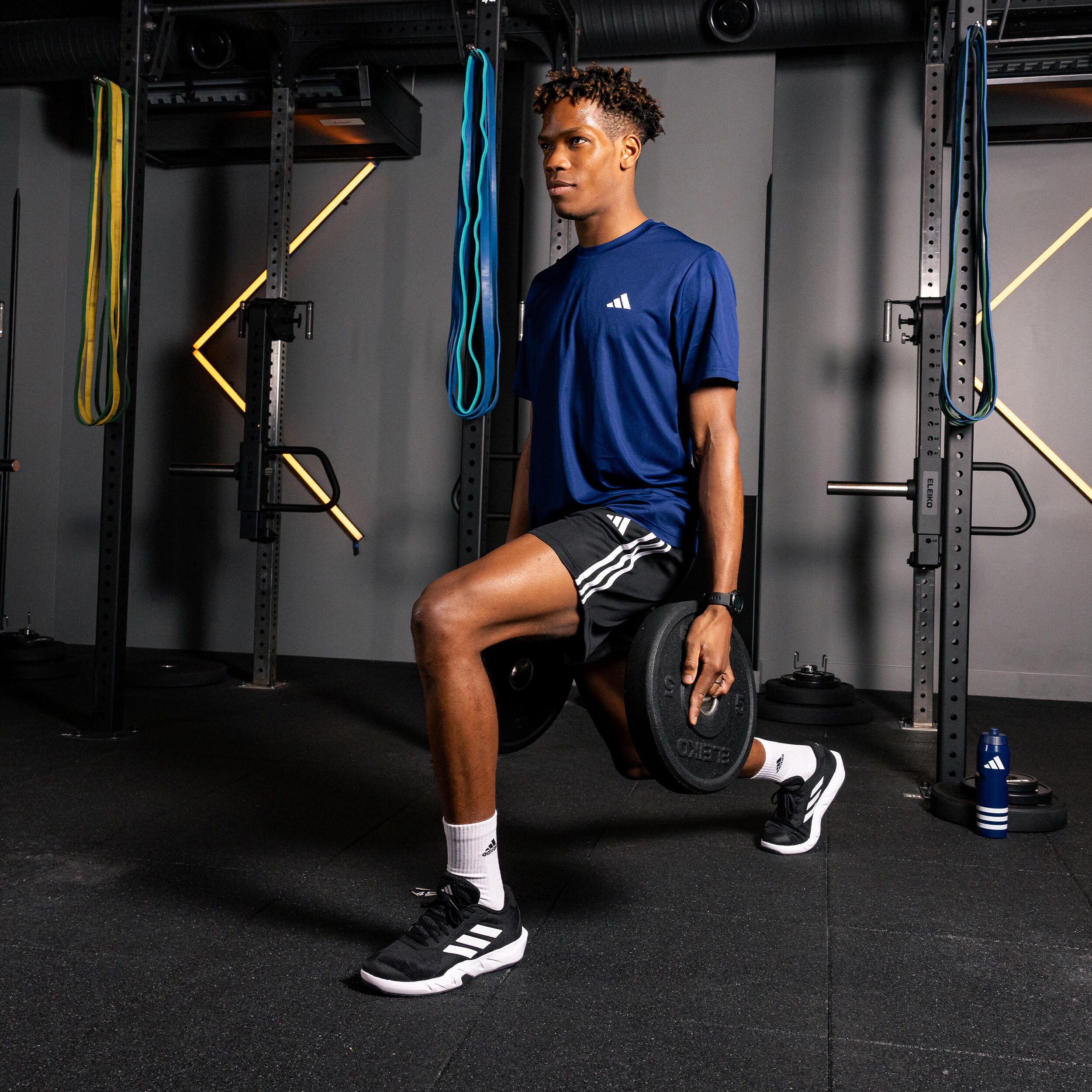 SHORT DE FITNESS CARDIO ADIDAS HOMME NOIR 9/9