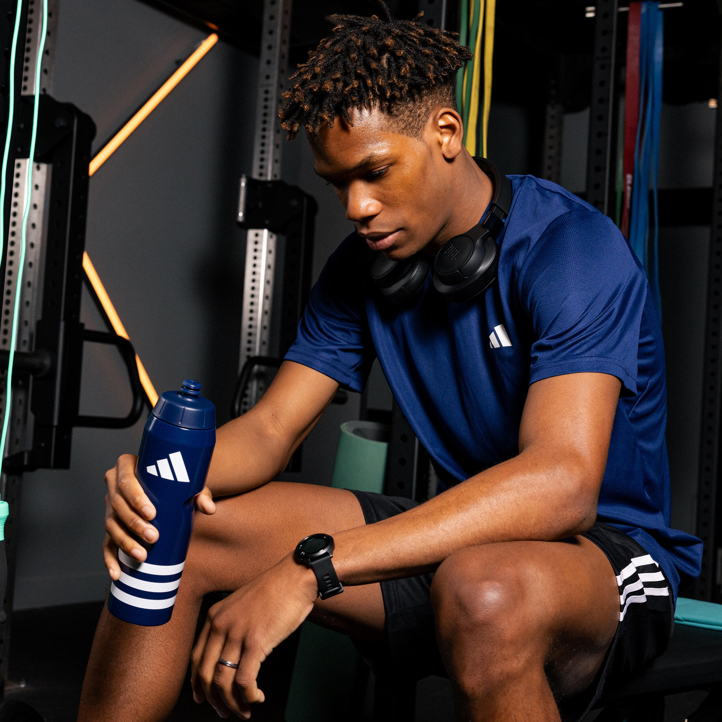 Adidas T-Shirt Herren ‒ blau 8/10