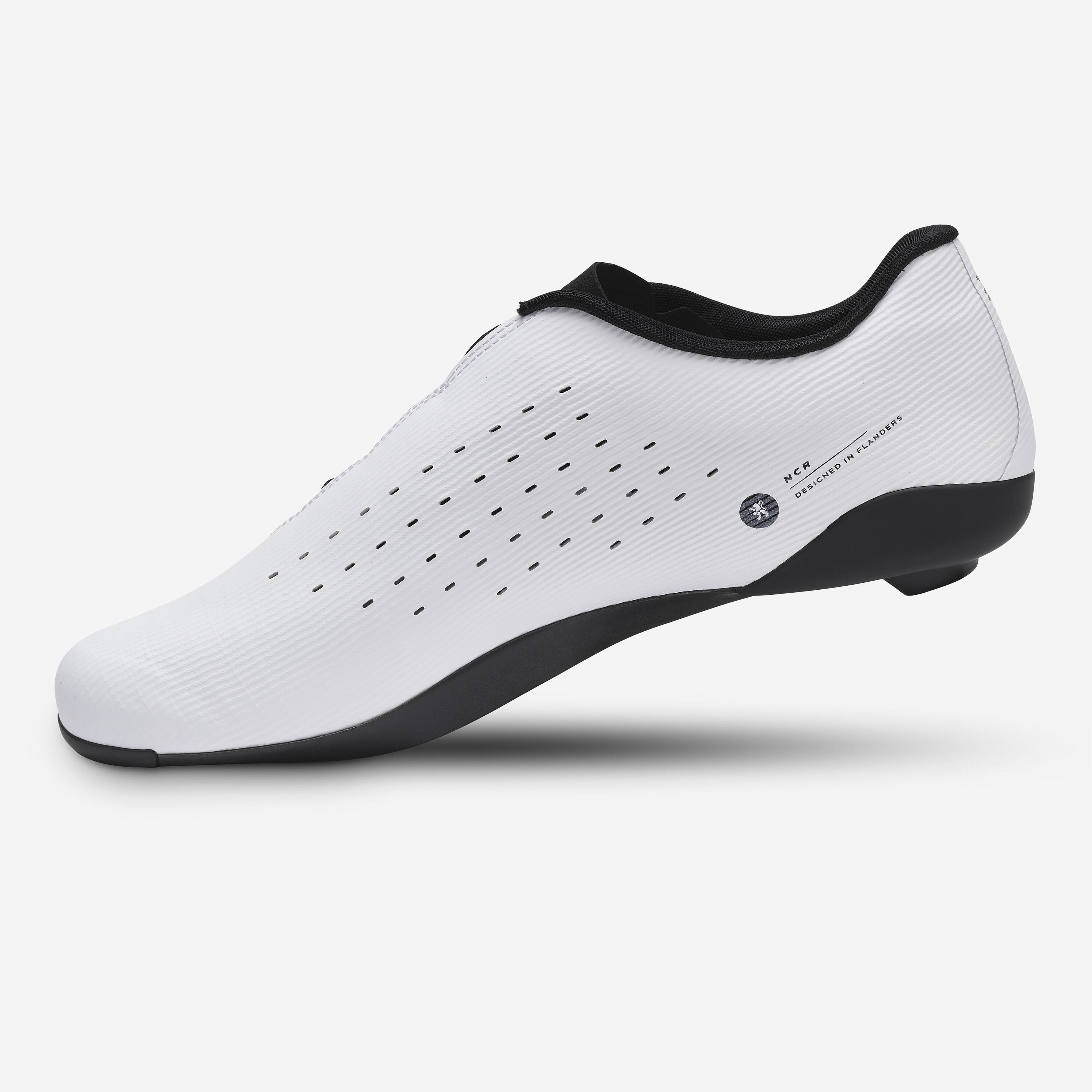 Road Cycling Shoes NCR White VAN RYSEL Decathlon