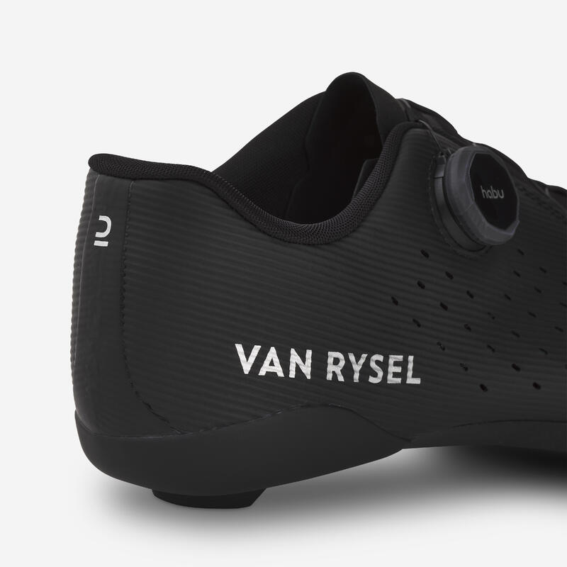 Scarpe ciclismo bici da corsa adulto Van Rysel NCR nere