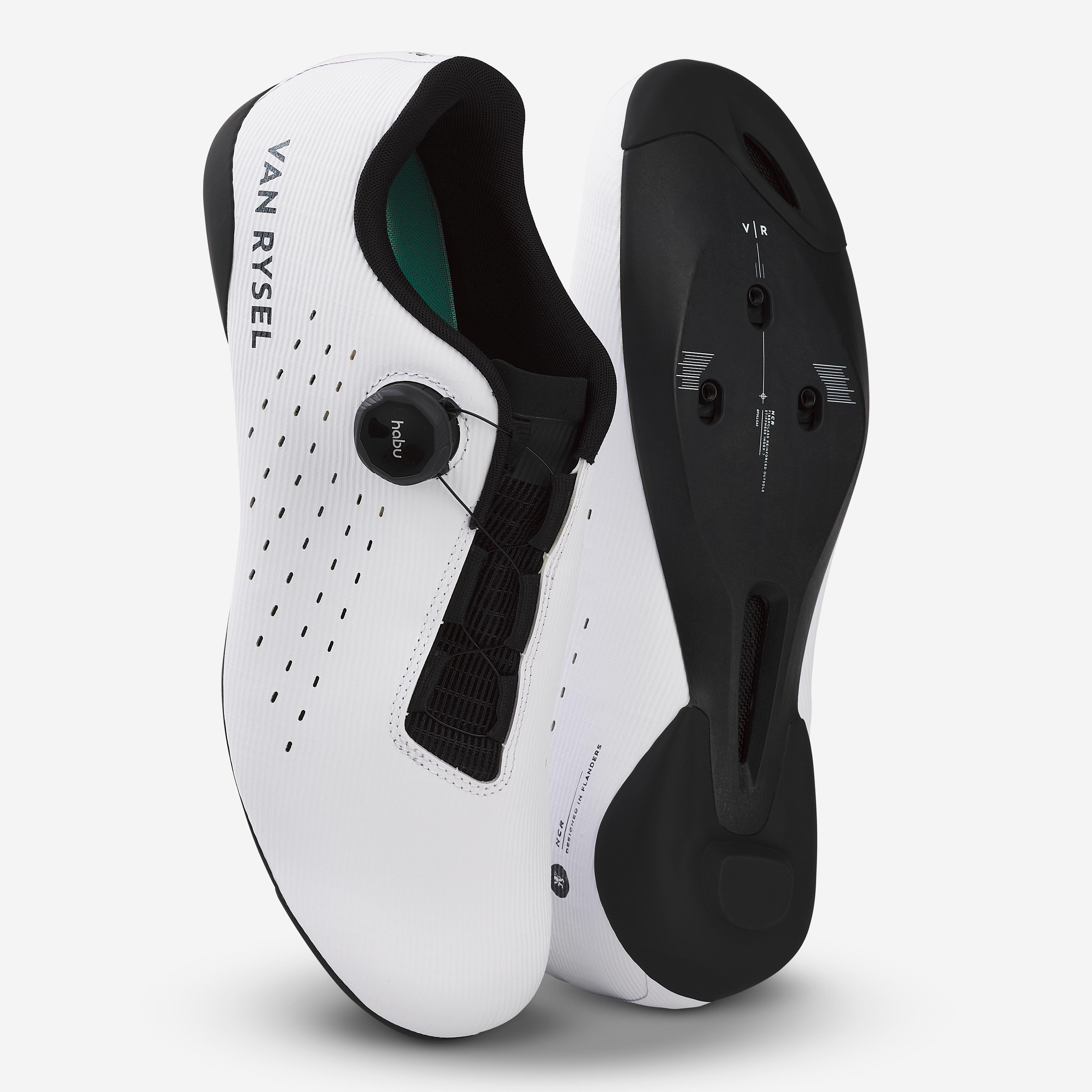 White road cycling shoes Van Rysel NCR