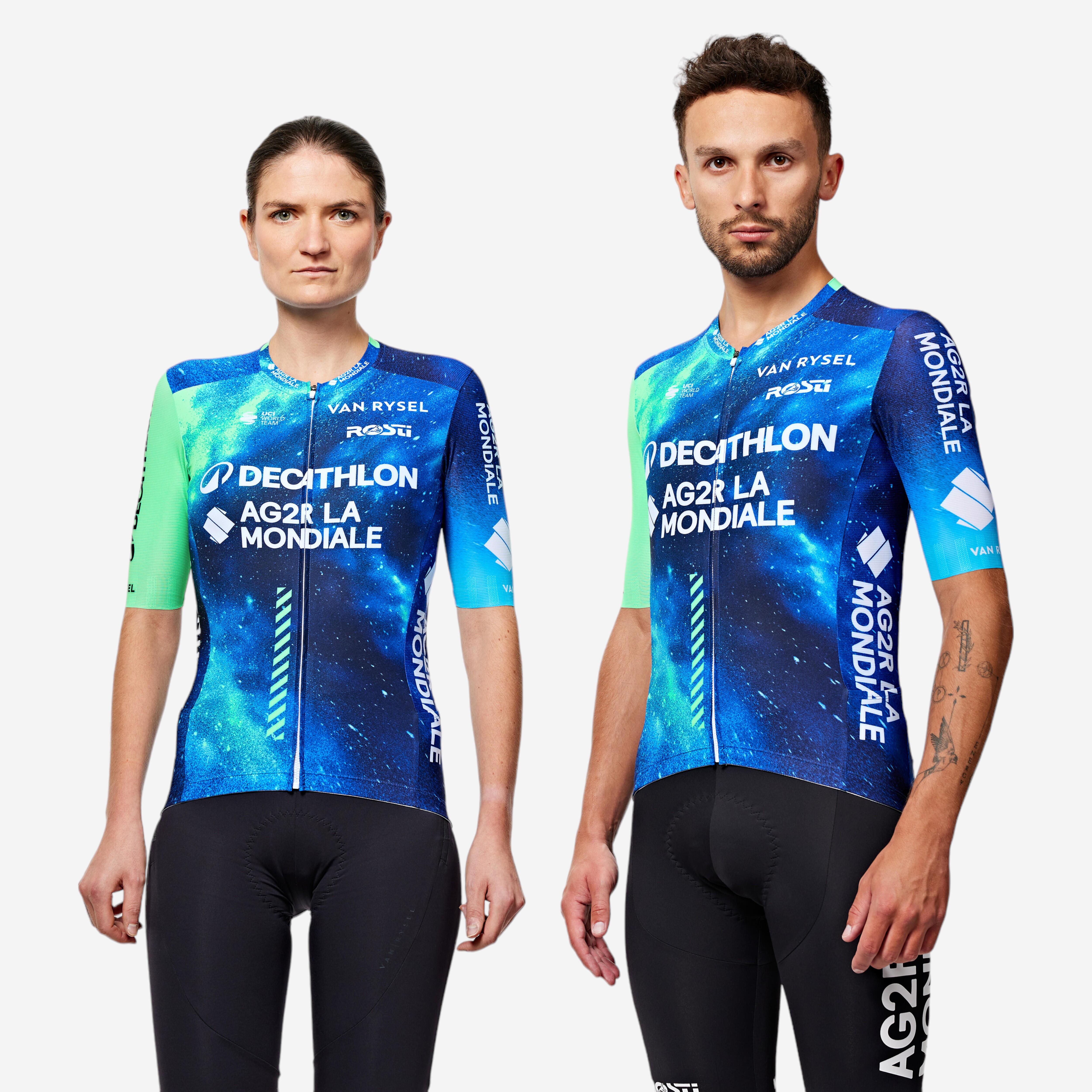 DECATHLON Maglia da ciclismo su strada a maniche corte - AG2R LA MONDIALE Team Replica