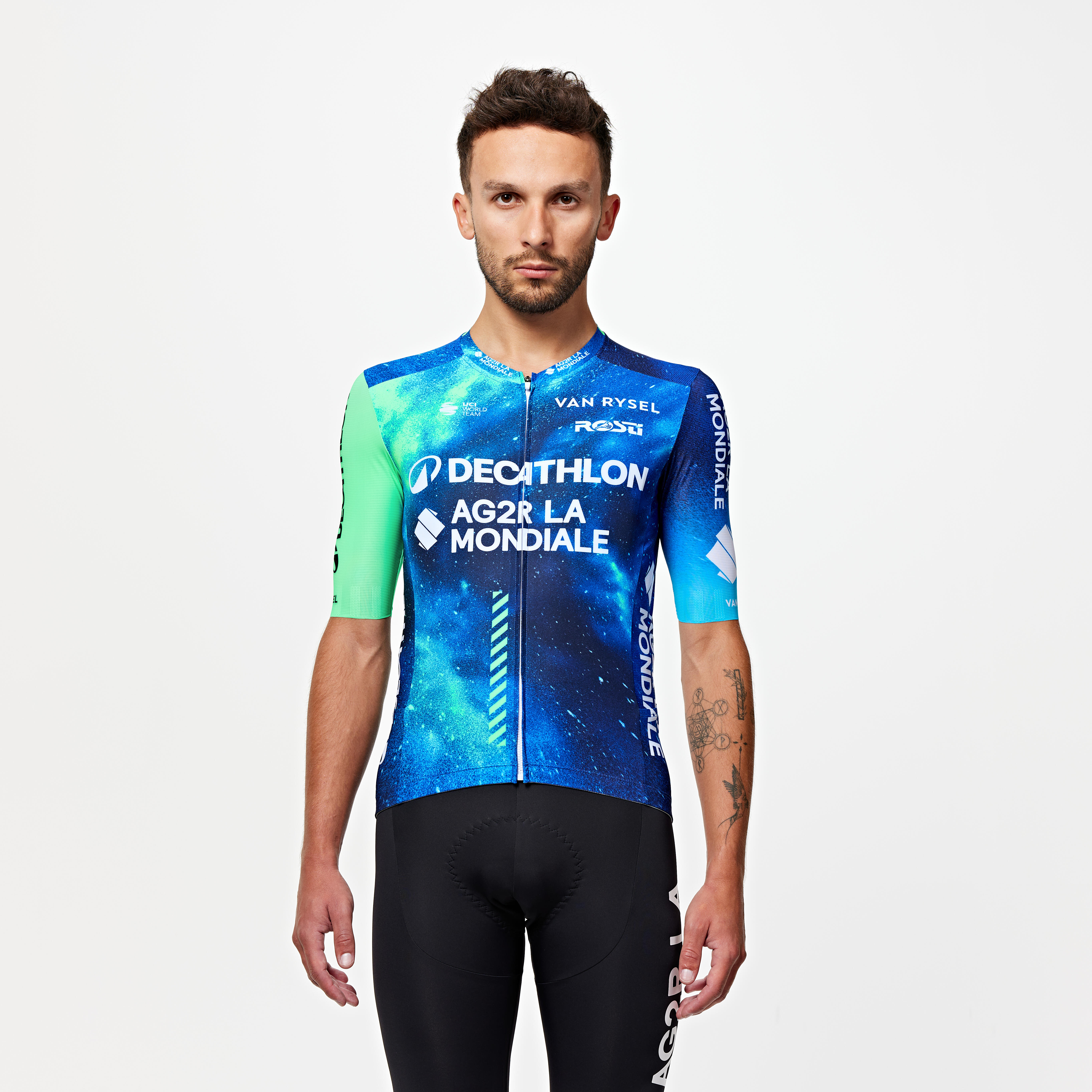 DECATHLON Maglia da ciclismo su strada a maniche corte - AG2R LA MONDIALE Team Replica