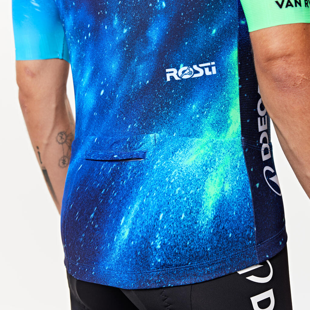 Unisex dres Racer 2 Replica Team AG2R s krátkym rukávom na cestnú cyklistiku