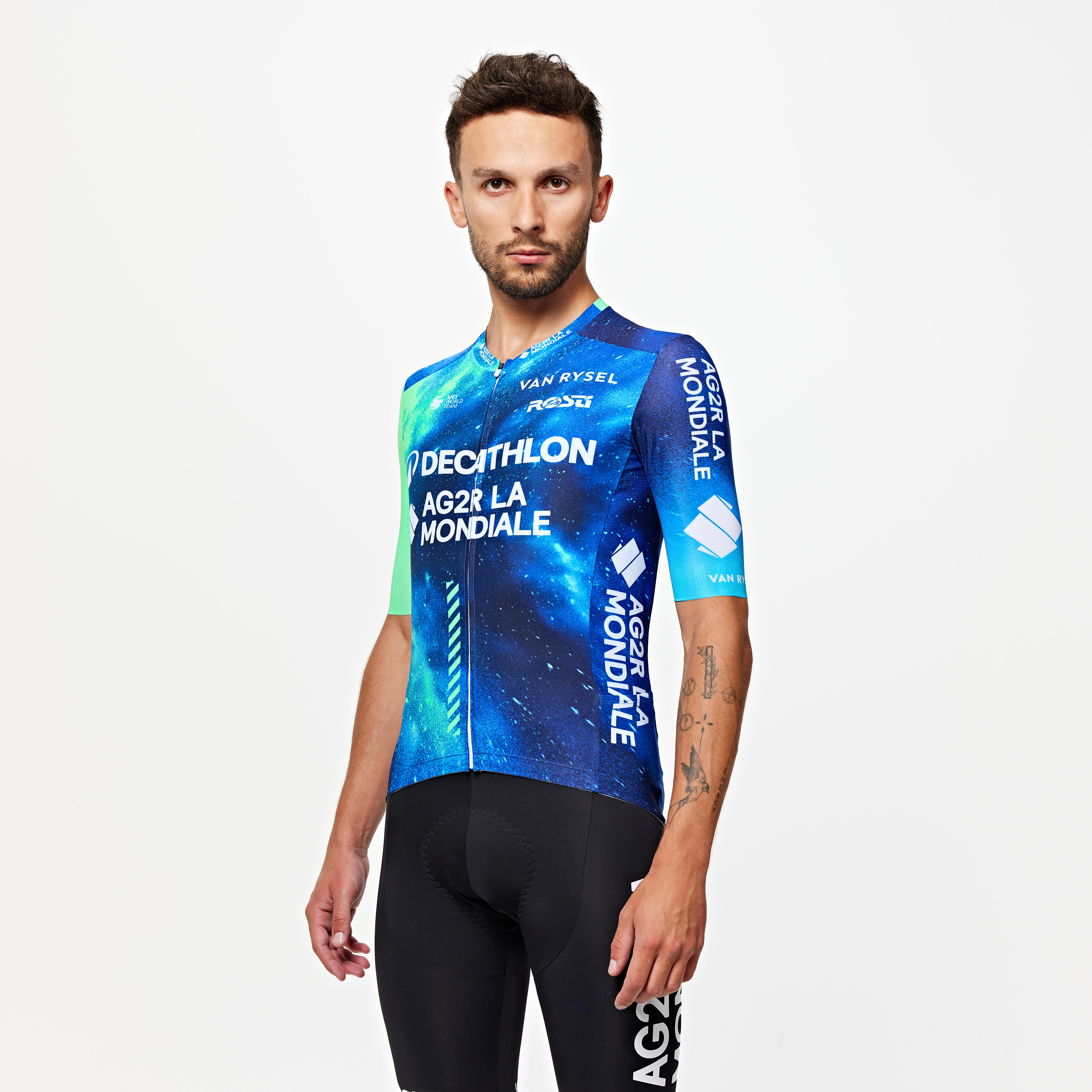 DECATHLON Maglia da ciclismo su strada a maniche corte - AG2R LA MONDIALE Team Replica