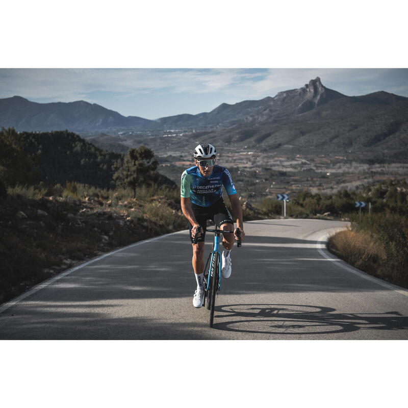 Calções Justos de Ciclismo Verão Homem DECATHLON AG2R LA MONDIALE Team Replica