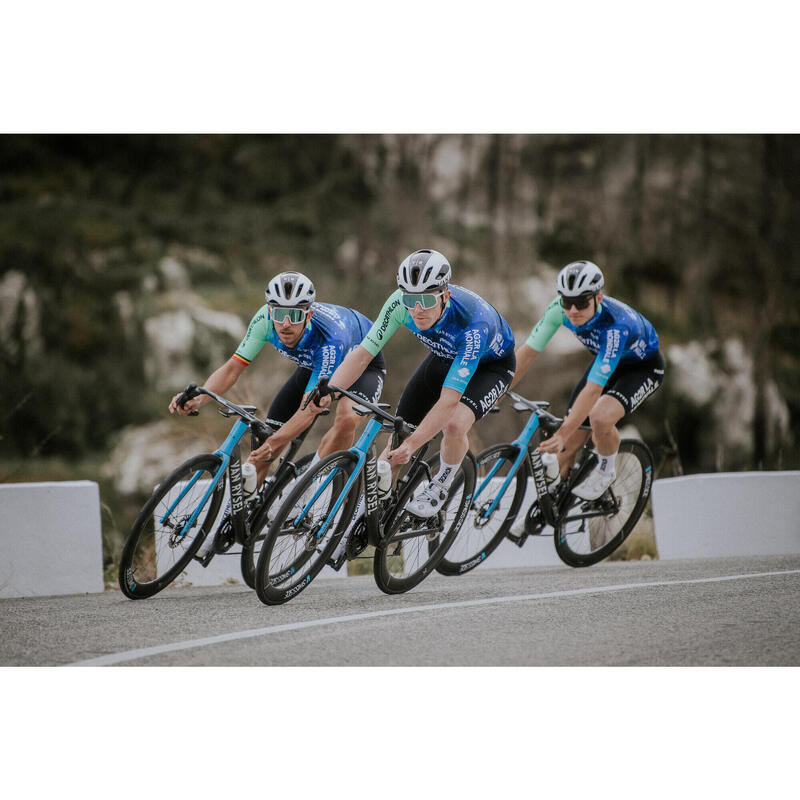 Calções Justos de Ciclismo Verão Homem DECATHLON AG2R LA MONDIALE Team Replica
