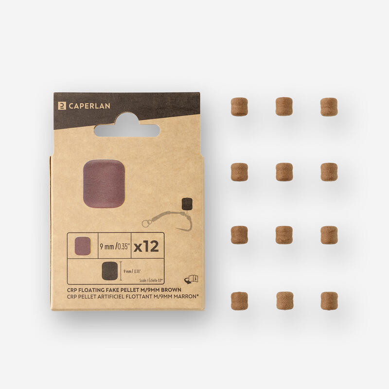 Pelete flotant 9mm x12 Pescuit la crap maro