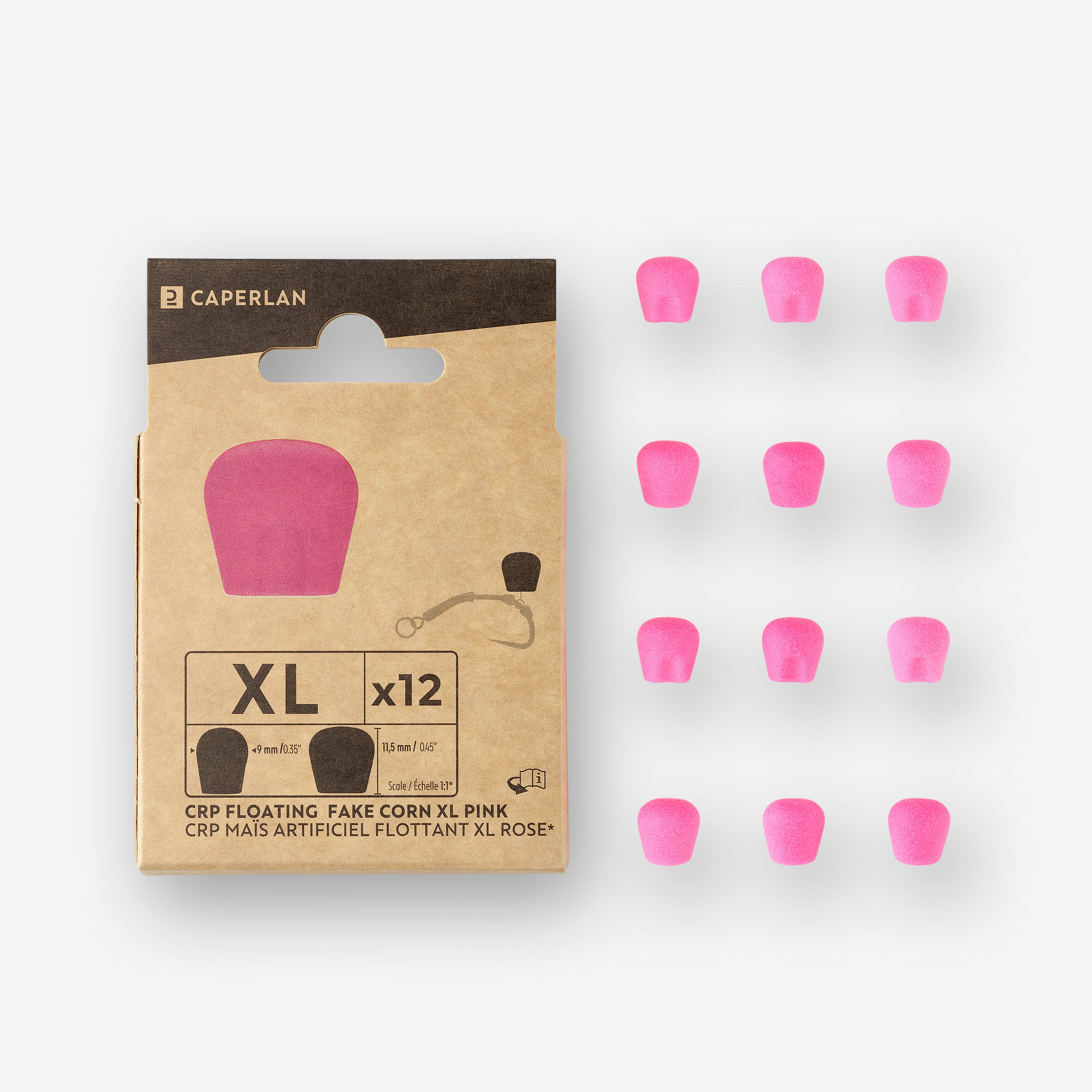 Floating corn XL pink x12 Carp fishing