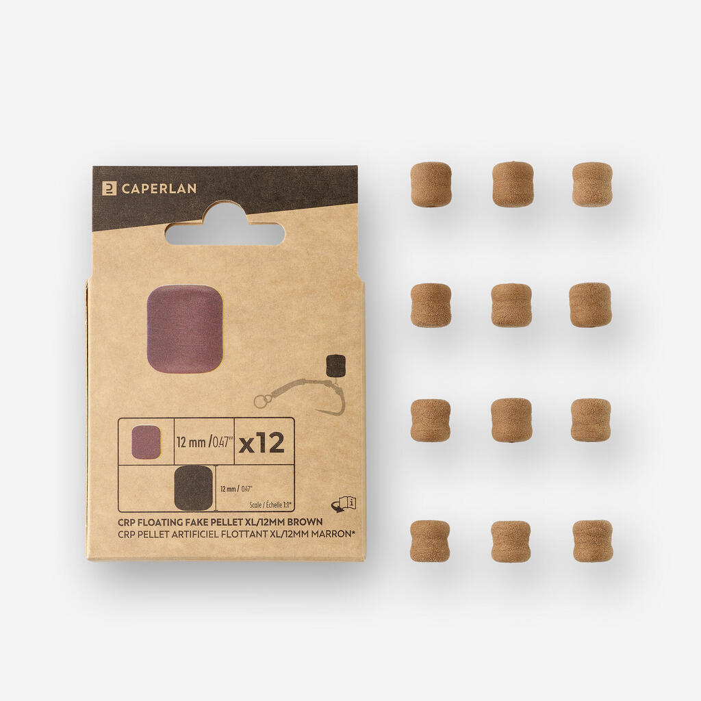 Pop up-Pellet 12 mm braun 12 Stk. Karpfenangeln 