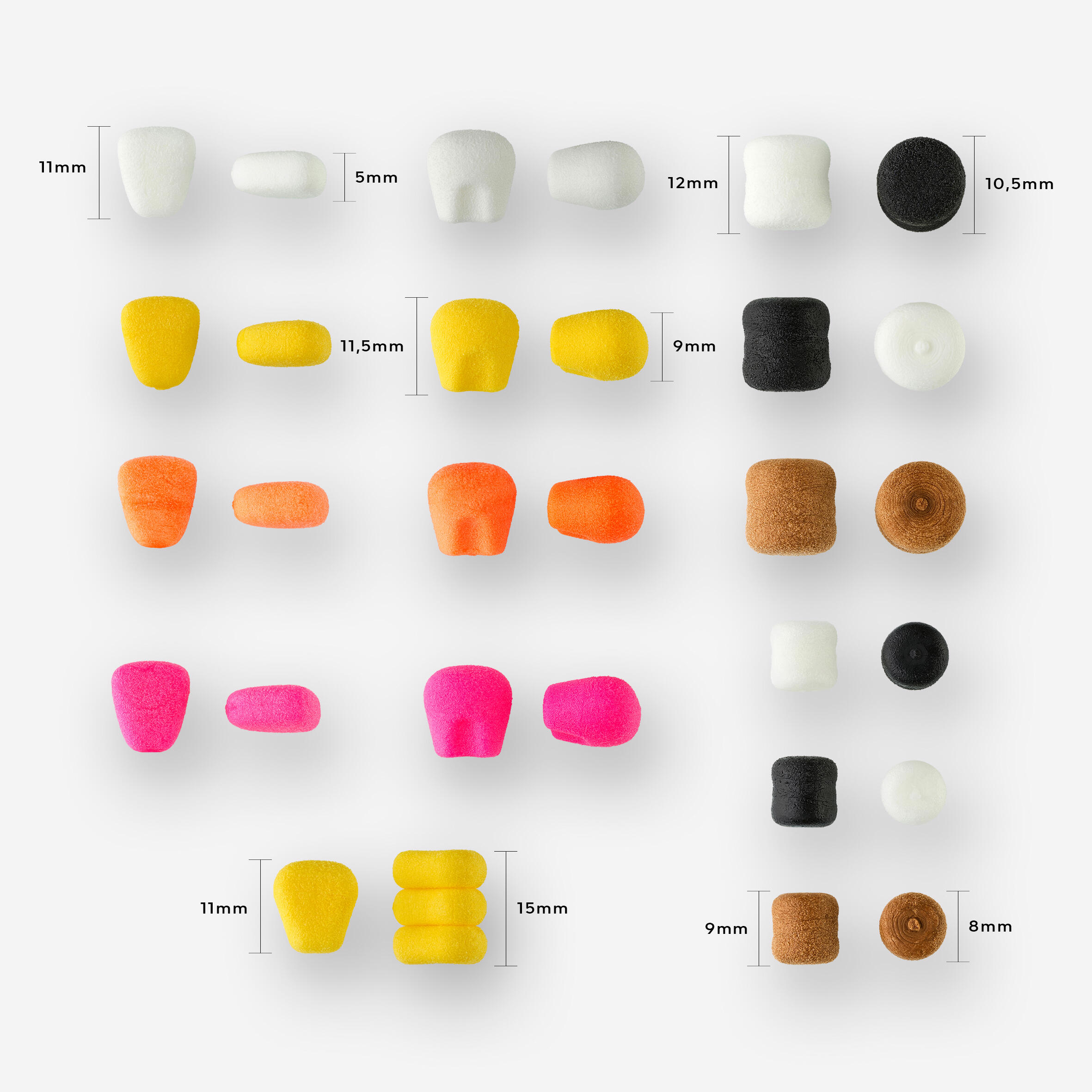 Appâts Flottants Maïs Alomejor, Lot De 60 Leurres Souples, Sans Odeur, 6 Couleurs, Pour Carpe, Truite, Brème