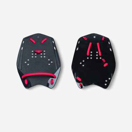 SWIMMING HAND PADDLES 900 L BLACK RED