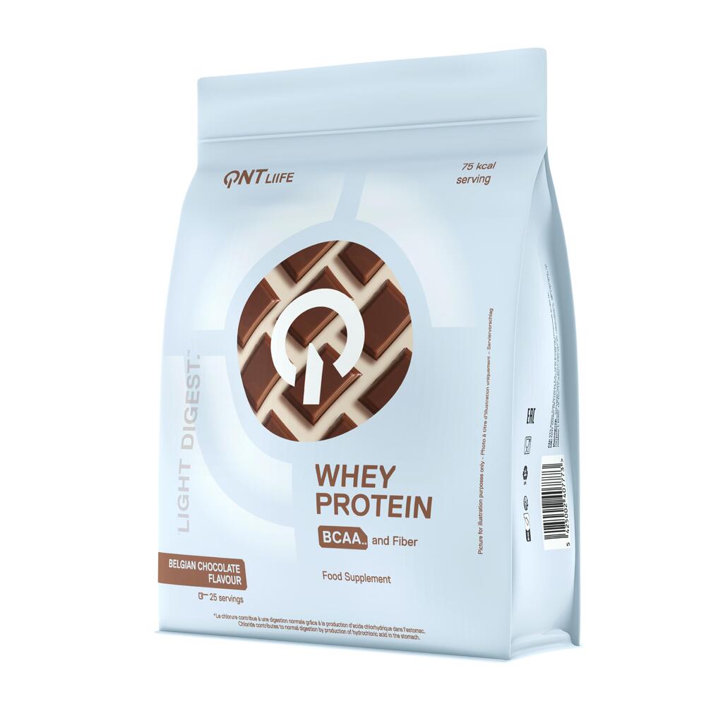 PROTEÍNA WHEY CHOCOLATE QNT FIBRA BCAA 25 SERVICIOS 500 gr