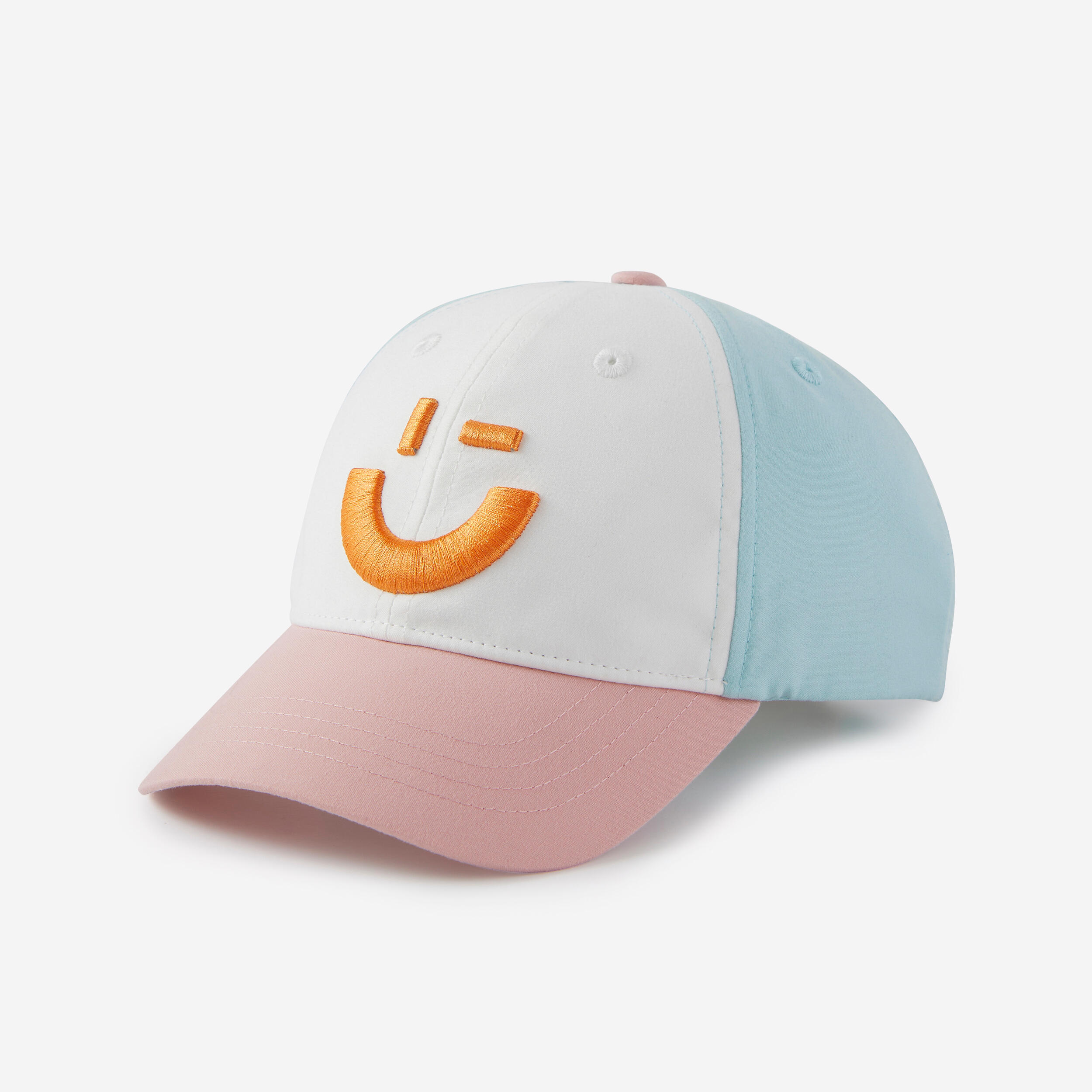 DOMYOS Kids' Adjustable Cap - Turquoise/Old Pink