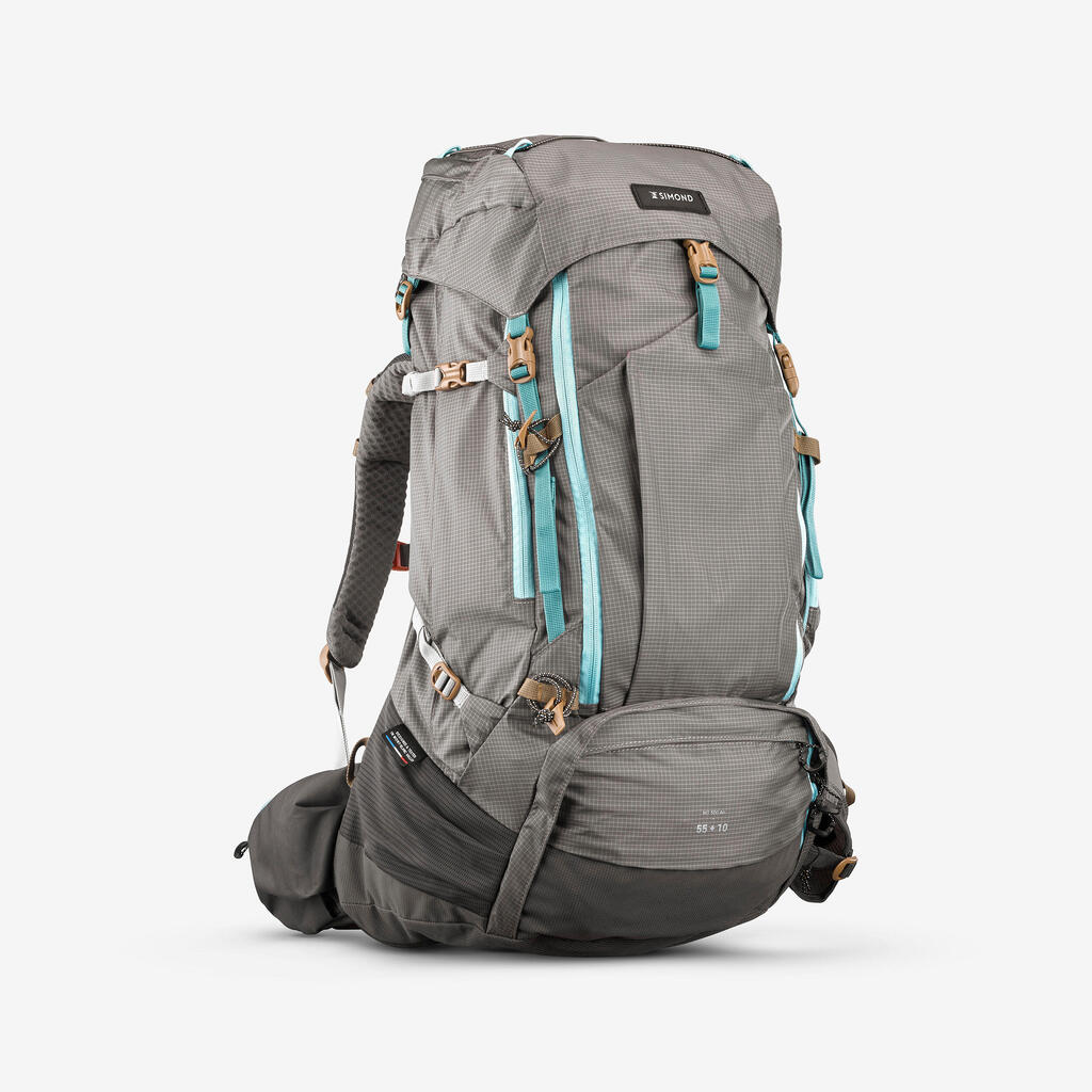 Mochila de trekking de 55+10 L para mujer MT500 Air