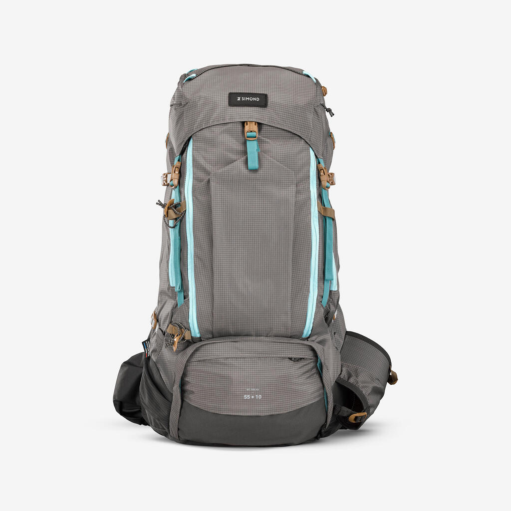 Mochila de trekking de 55+10 L para mujer MT500 Air