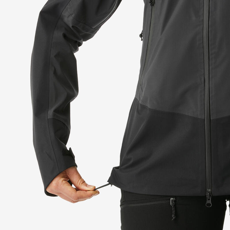 Regenjacke Damen wasserdicht 20.000 mm Wassersäule Trekking - MT900 schwarz 