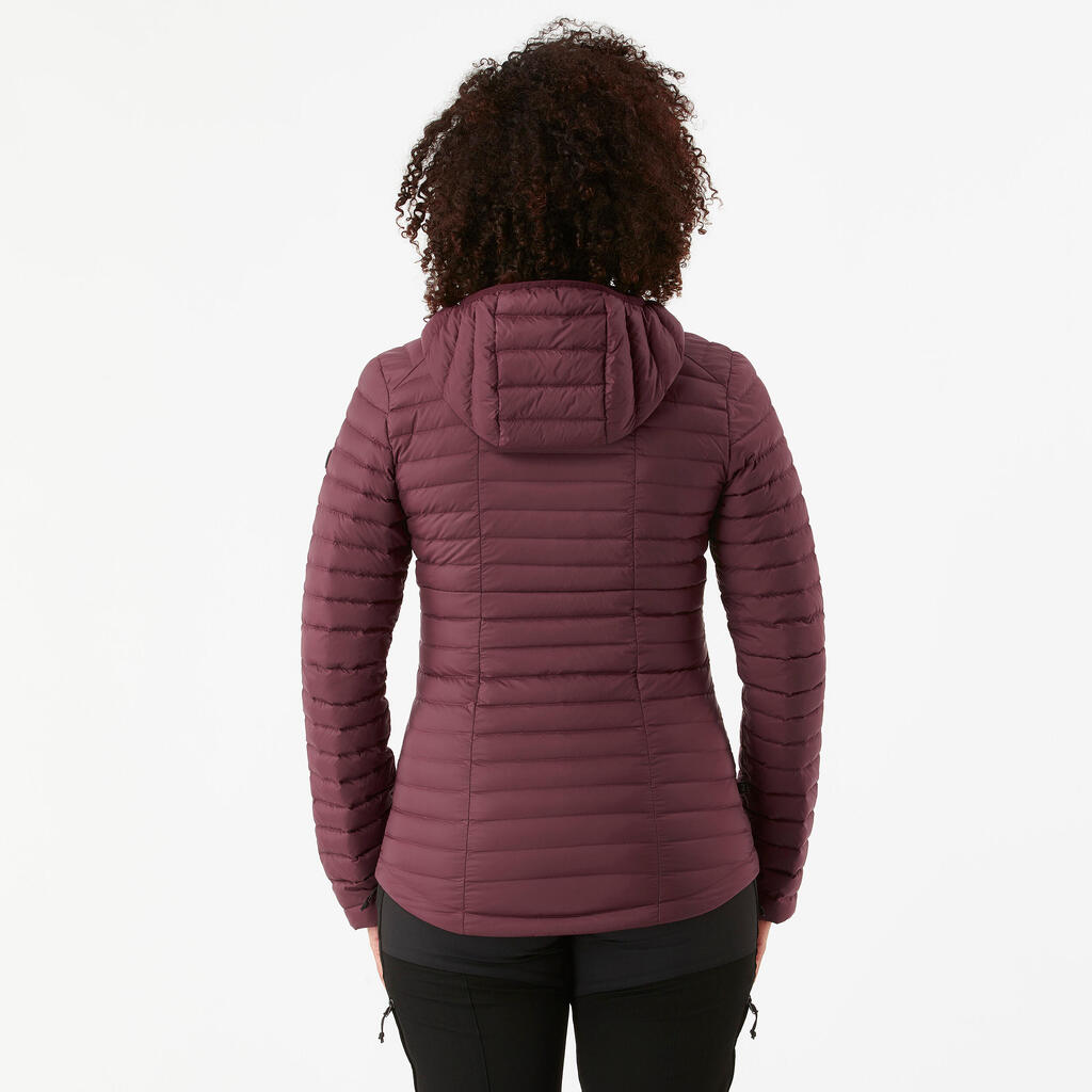 Daunenjacke Damen Kapuze bis -5 °C Trekking - MT100 