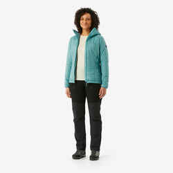 Women's Mountain Trekking Padded Jacket with Hood - MT100 -5°C