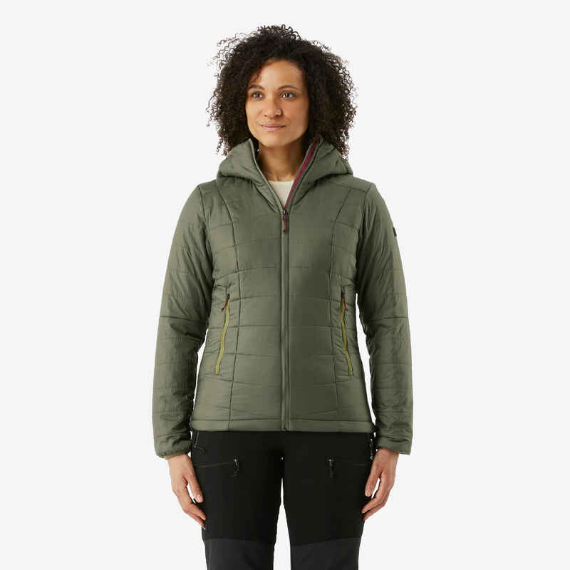 Women's Mountain Trekking Padded Jacket with Hood - MT100 -5°C