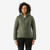 Doudoune de trek à capuche synthétique femme, MT100 khaki