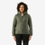 Doudoune de trek à capuche synthétique femme, MT100 khaki