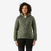 Doudoune de trek à capuche synthétique femme, MT100 khaki