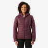 Daunenjacke Damen Kapuze bis -5 °C Trekking - MT100 